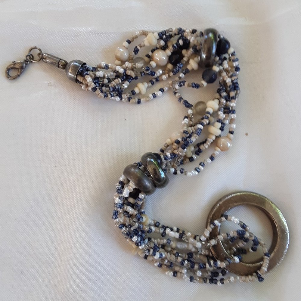 COPY - Bracelet 11" Beadwork Jewelry Findings Seed Beads Metal Rings Crafts Han… - Picture 8 of 8